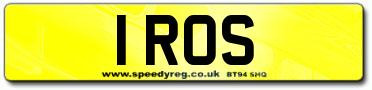 1 ROS Number Plates