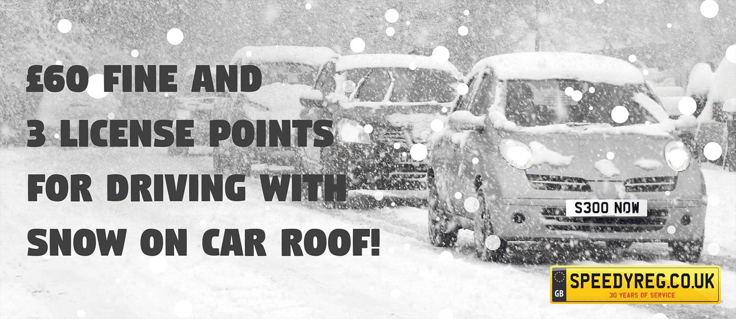 £60 fine for driving with snow on car roof