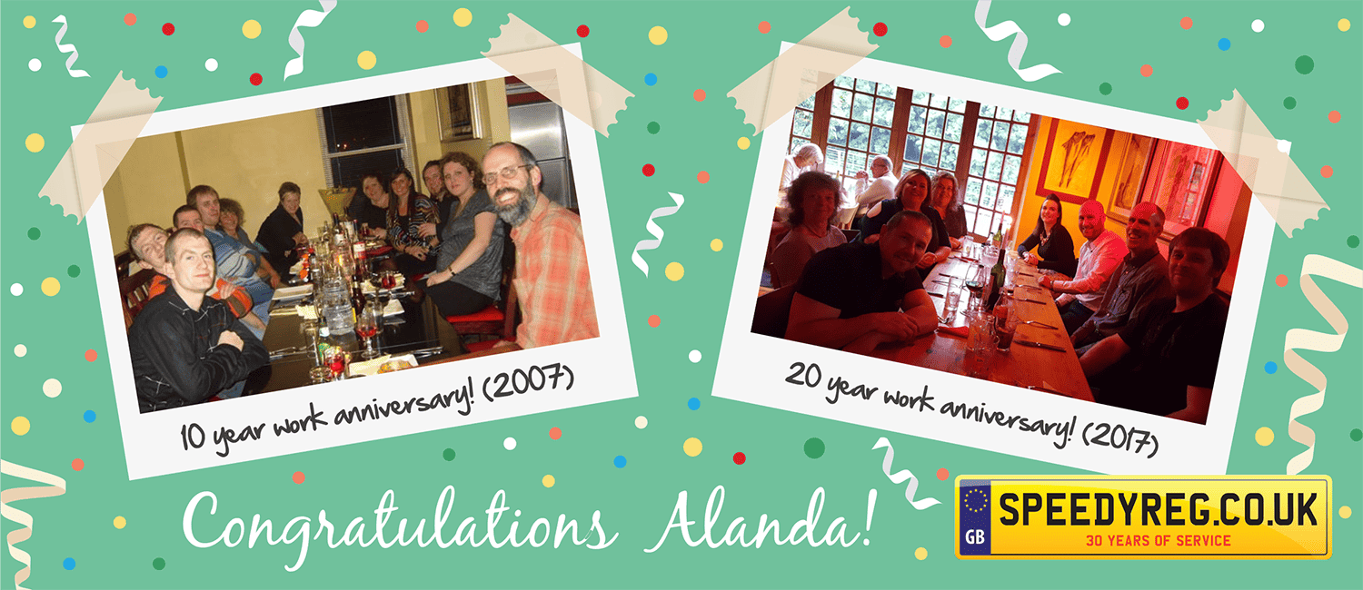 A Big Thank You To Alanda – 20 Years Dedicated Service To Speedy Reg