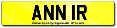 ann1r ANN Numberplates