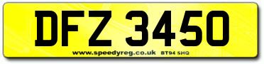 DFZ Number Plates