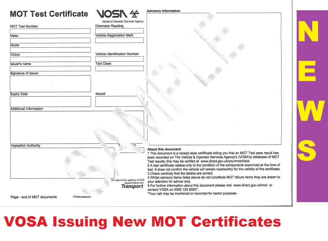 VOSA are issuing new Style MOT's?