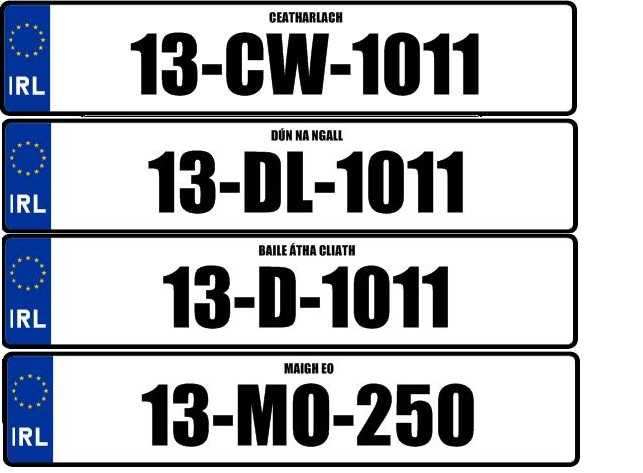 13 numberplates change to 131