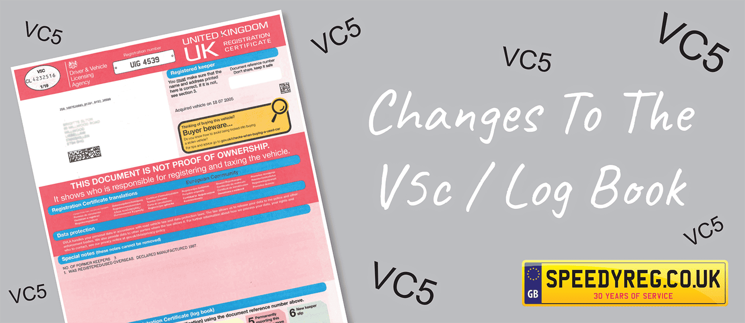 Changes to the V5C / Log Book
