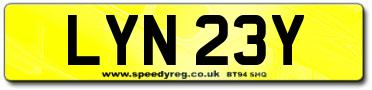 Exclusive Lynsey Personalised Number Plate