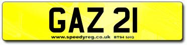 GAZ Number Plates