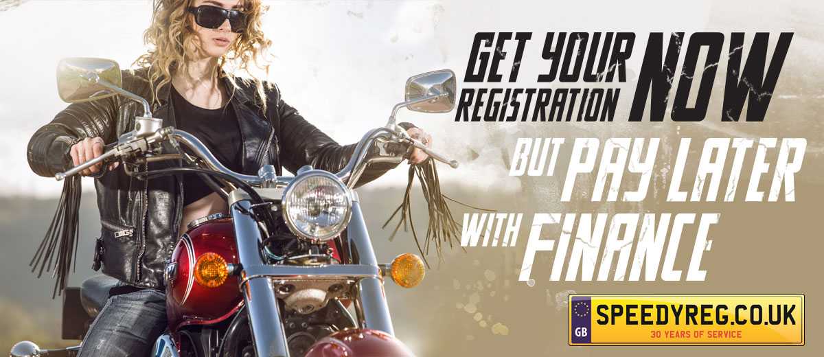 Get your personalised registration now and pay later on finance