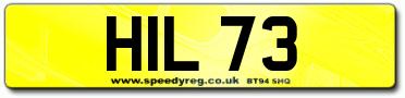 HIL Irish Number Plates