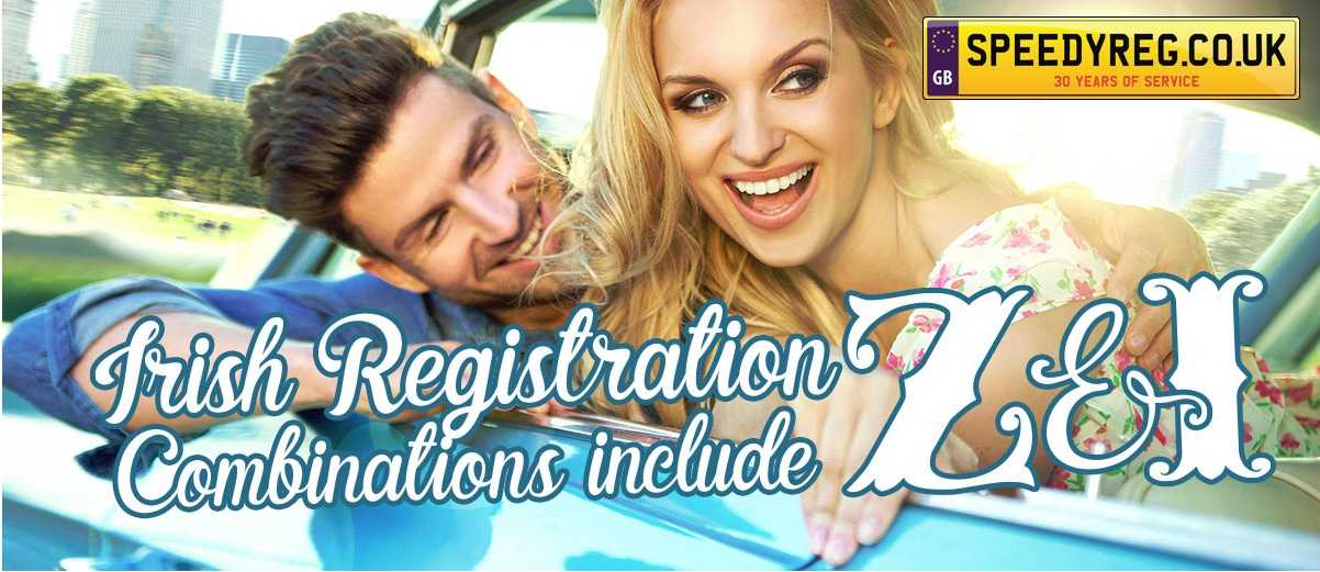 Irish Registration Combinations include Z and I