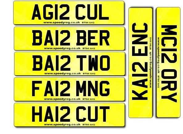 12 on your number plate