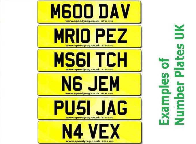 Number plates in the UK
