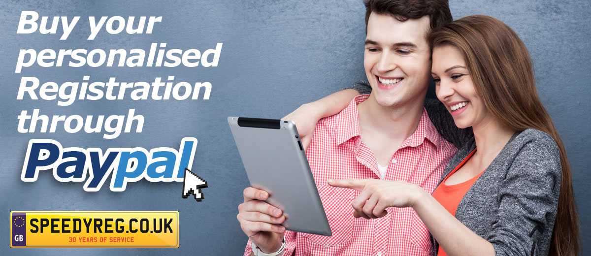 Plenty of ways to pay for your Personalised Registrations