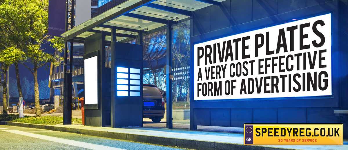 Private Plates – A very cost effective form of advertising