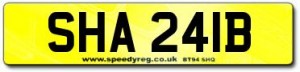 SHA 241B Number Plates