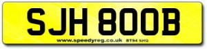SJH 800B Number Plates