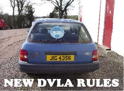Tax Discs to be displayed on the Rear Windows