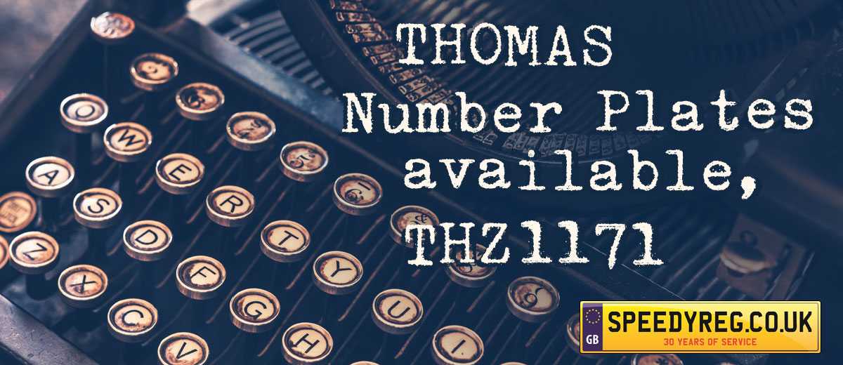 Thomas Number Plates available