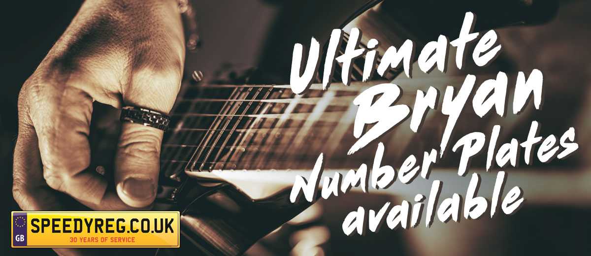 Ultimate Bryan number plates available