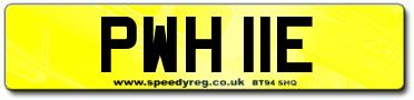 White Personalised Number Plates